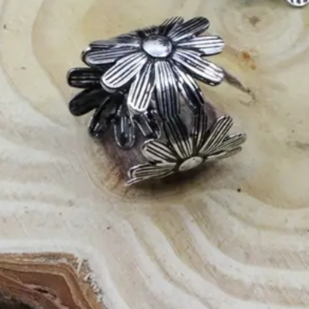 FLOWER Daisy ADJUSTABLE RING ZINC ALLOY